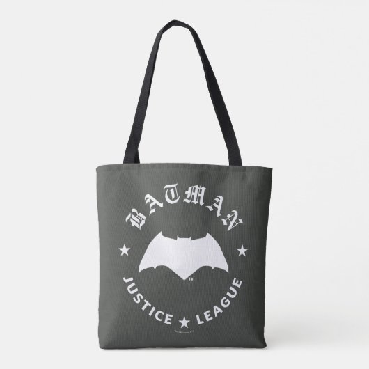 Justice League | Batman Retro Bat Emblem Tote Bag (Achterkant)