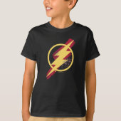 Justice League | Borstel & Halftone Flash Symbool T-shirt (Voorkant)