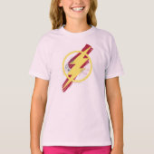 Justice League | Borstel & Halftone Flash Symbool T-shirt (Voorkant)