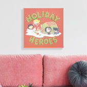 Justice League Chibi Delivering Cadeaus Canvas Afdruk (Insitu (Woonkamer))