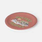 Justice League Chibi Delivering Cadeaus Papieren Bordje (Gekanteld)