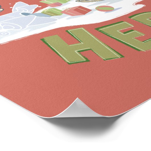 Justice League Chibi Delivering Cadeaus Poster (Hoek)