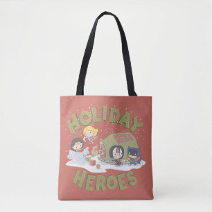 Justice League Chibi Delivering Cadeaus Tote Bag
