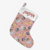 Justice League Chibi Holiday Cadeau Pattern Kleine Kerstsok (Voorkant (Hangend))