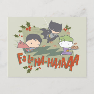 Justice League Chibi Holiday Cookie Chase Feestdagenkaart