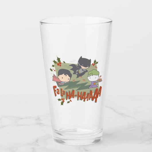 Justice League Chibi Holiday Cookie Chase Glas (Voorkant)