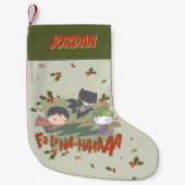 Justice League Chibi Holiday Cookie Chase Kleine Kerstsok (Voorkant)