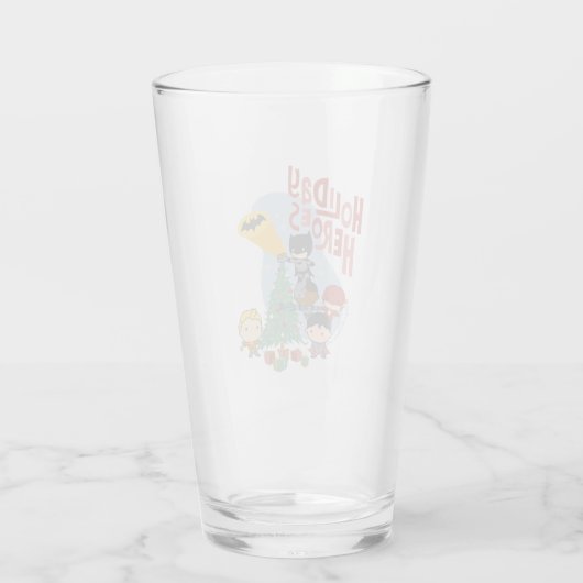 Justice League Chibi Holiday Tree Decorting Glas (Achterkant)