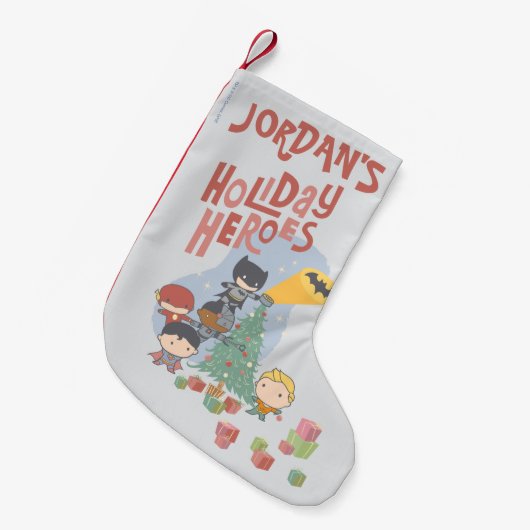 Justice League Chibi Holiday Tree Decorting Kleine Kerstsok (Voorkant (Hangend))