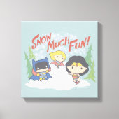 Justice League Chibi Snowball Fight Canvas Afdruk (Voorkant)