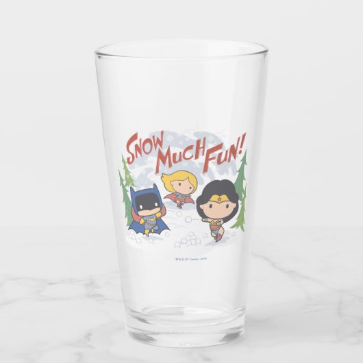 Justice League Chibi Snowball Fight Glas (Voorkant)