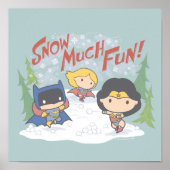 Justice League Chibi Snowball Fight Poster (Voorkant)