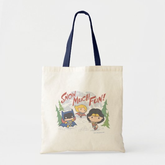 Justice League Chibi Snowball Fight Tote Bag (Voorkant)