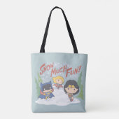 Justice League Chibi Snowball Fight Tote Bag (Achterkant)