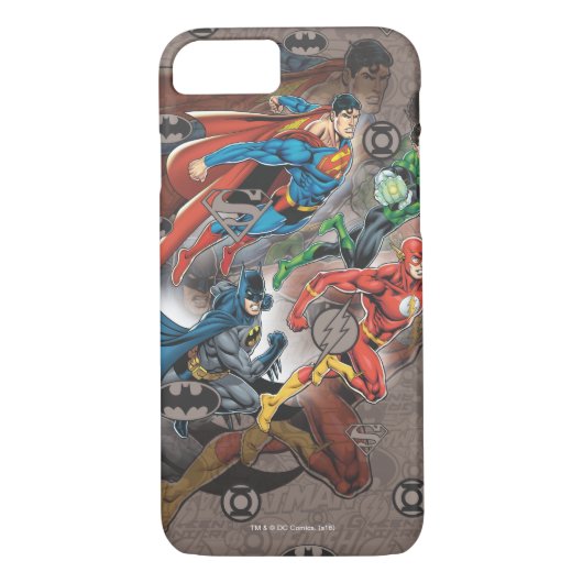 Justice League Collage Case-Mate iPhone Case (Achterkant)