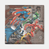 Justice League Collage Magneet (Voorkant)