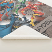 Justice League Collage Sherpa Deken (3/4)