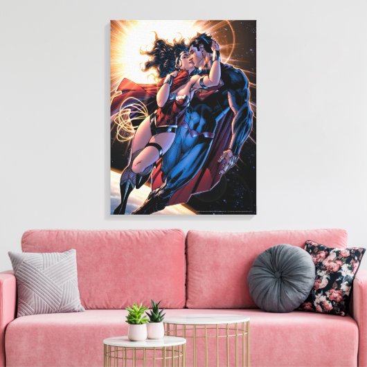 Justice League Comic Hoesje #12 Variant Canvas Afdruk (Insitu (Woonkamer))
