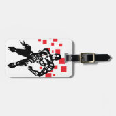 Justice League | Cyborg Digital Noir Pop Art Bagagelabel (Voorkant horizontaal)