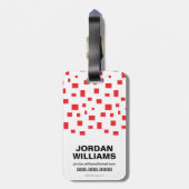 Justice League | Cyborg Digital Noir Pop Art Bagagelabel (Achterkant verticaal)