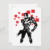 Justice League | Cyborg Digital Noir Pop Art Briefkaart (Voorkant / Achterkant)