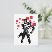 Justice League | Cyborg Digital Noir Pop Art Briefkaart (Staand voorkant)