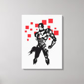 Justice League | Cyborg Digital Noir Pop Art Canvas Afdruk (Voorkant)