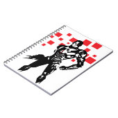 Justice League | Cyborg Digital Noir Pop Art Notitieboek (Linkerzijde)