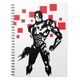 Justice League   Cyborg Digital Noir Pop Art Notitieboek
