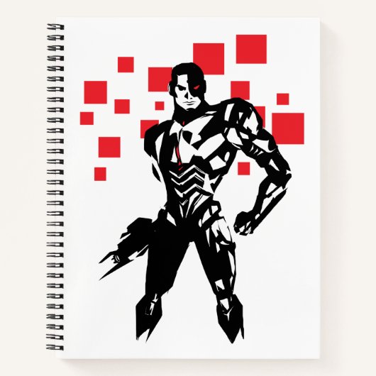 Justice League | Cyborg Digital Noir Pop Art Notitieboek (Voorkant)