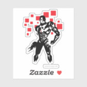 Justice League | Cyborg Digital Noir Pop Art Sticker (Vel)