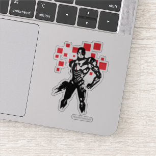 Justice League   Cyborg Digital Noir Pop Art Sticker