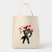 Justice League | Cyborg Digital Noir Pop Art Tote Bag (Voorkant)
