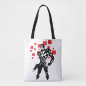 Justice League | Cyborg Digital Noir Pop Art Tote Bag (Voorkant)