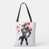 Justice League | Cyborg Digital Noir Pop Art Tote Bag (Achterkant)