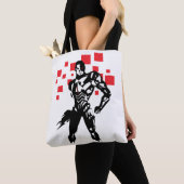 Justice League | Cyborg Digital Noir Pop Art Tote Bag (Dichtbij)