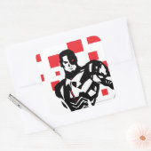 Justice League | Cyborg Digital Noir Pop Art Vierkante Sticker (Envelop)
