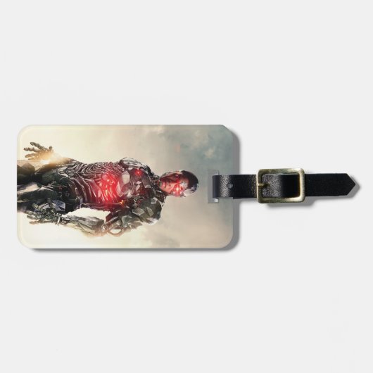 Justice League | Cyborg op slagveld Bagagelabel (Voorkant horizontaal)