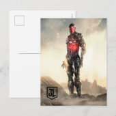 Justice League | Cyborg op slagveld Briefkaart (Voorkant / Achterkant)