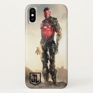 Justice League   Cyborg op slagveld Case-Mate iPhone Case