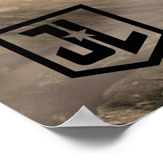 Justice League | Cyborg op slagveld Poster (Hoek)