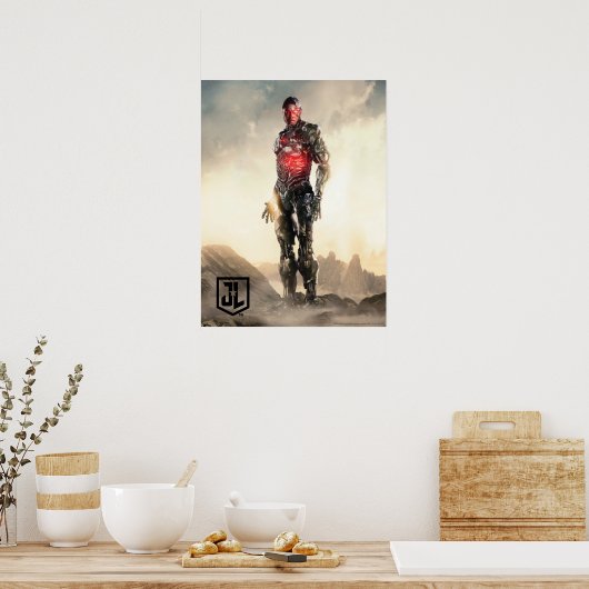 Justice League | Cyborg op slagveld Poster (Keuken)