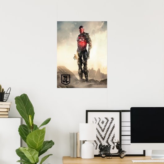 Justice League | Cyborg op slagveld Poster