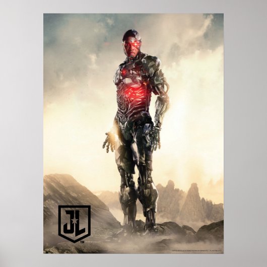 Justice League | Cyborg op slagveld Poster (Voorkant)