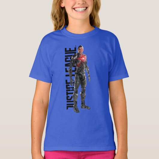 Justice League | Cyborg op slagveld T-shirt (Voorkant)