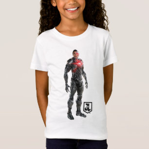Justice League Cyborg op slagveld T-shirt