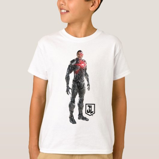 Justice League | Cyborg op slagveld T-shirt (Voorkant)