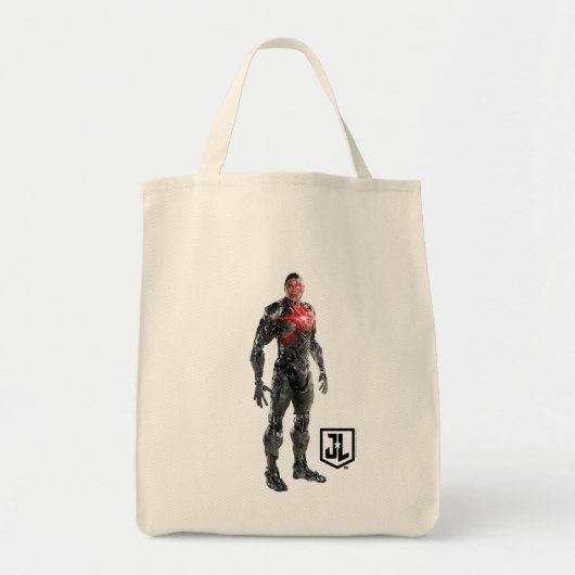Justice League | Cyborg op slagveld Tote Bag (Voorkant)
