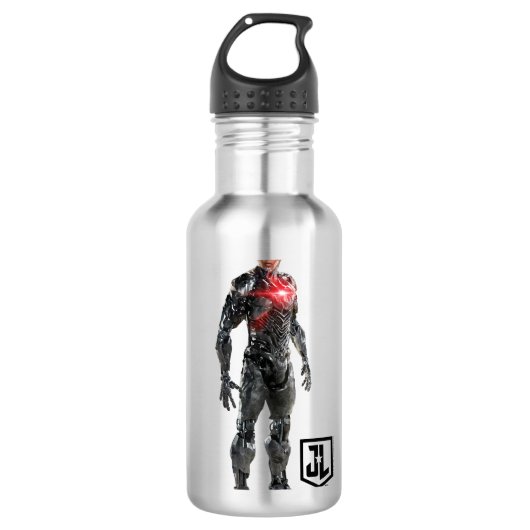 Justice League | Cyborg op slagveld Waterfles (Voorkant)