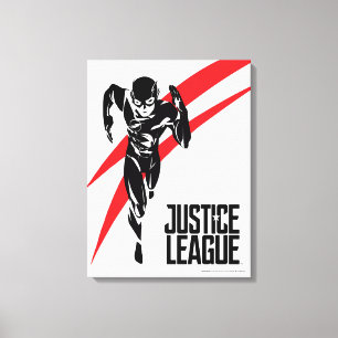Justice League   De flits die Noir Pop Art in werk Canvas Afdruk